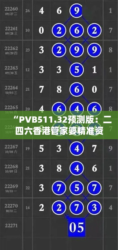 “PVB511.32预测版:二四六香港管家婆精准资料解析与研究”