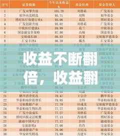 收益不断翻倍，收益翻倍怎么算 